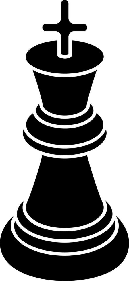 Rey ajedrez glifo icono o símbolo. vector