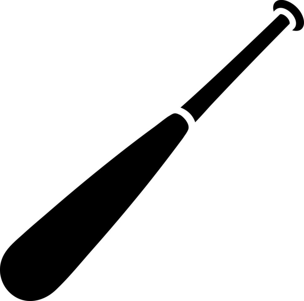 Base bat icon in black color. vector