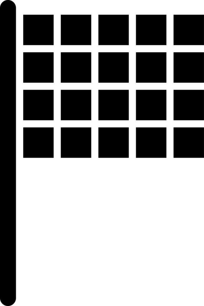 Flat style winner flag icon in Black and White color. vector