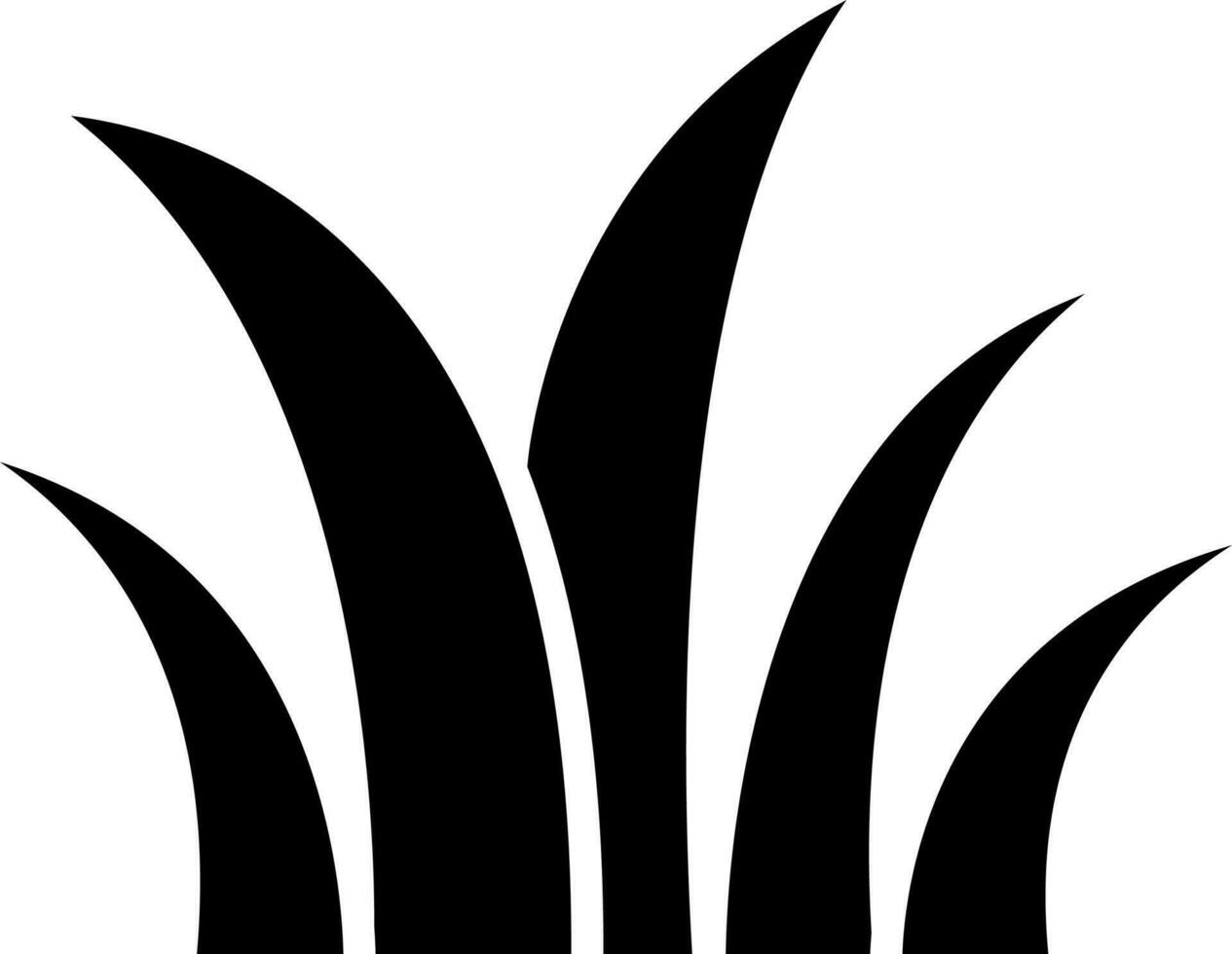 Illustration of graas glyph icon. vector
