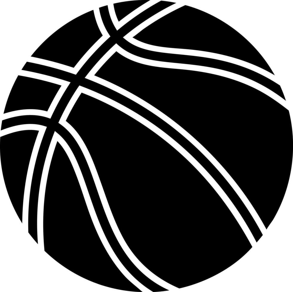 Black and White illustration of basket icon. vector