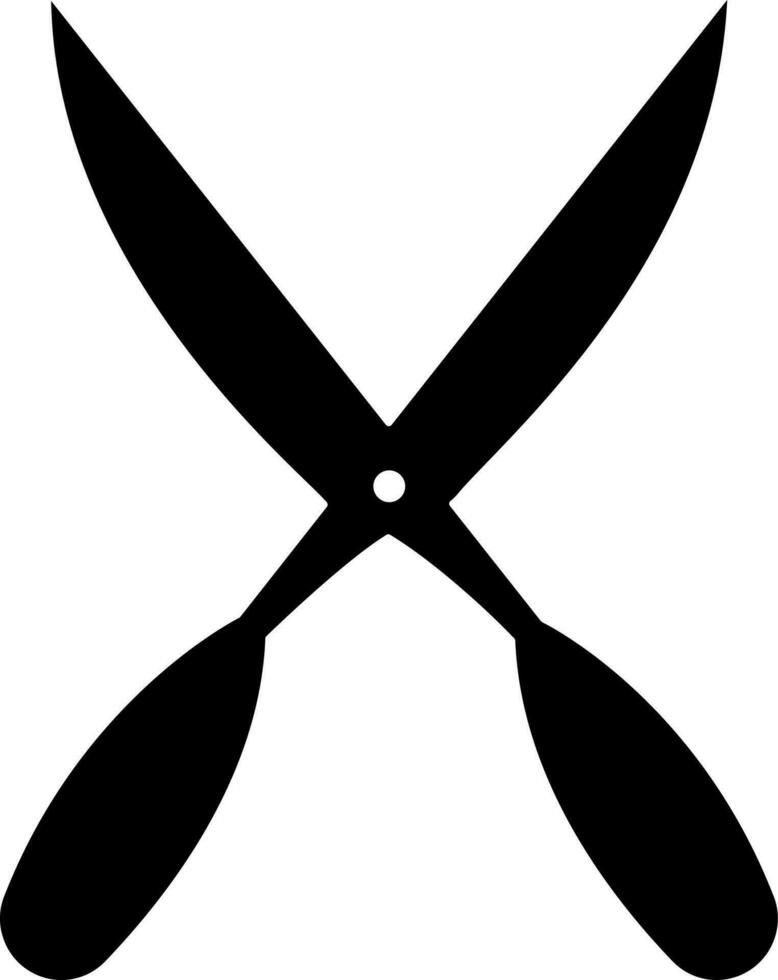 Isolated scissor icon in black color. vector