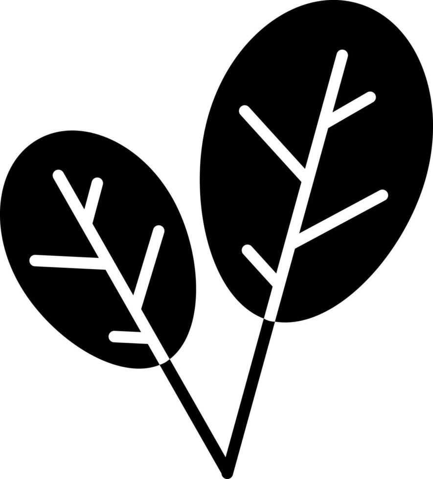 Leaves glyph icon or symbol. vector