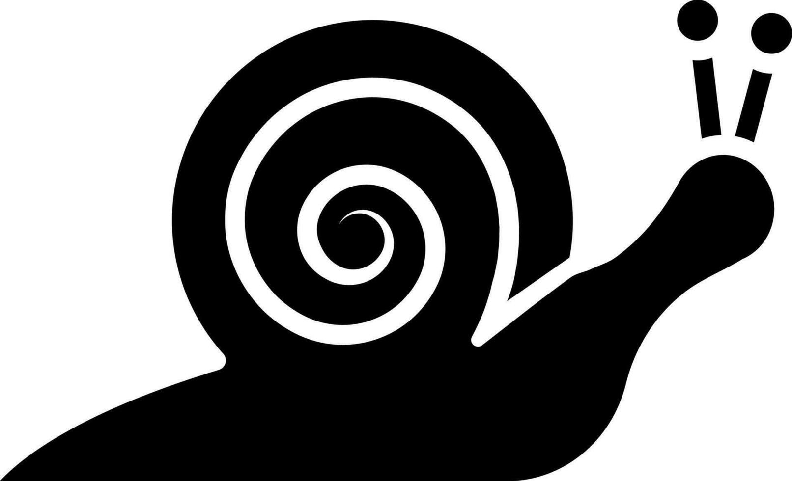 Snail glyph icon or symbol. vector