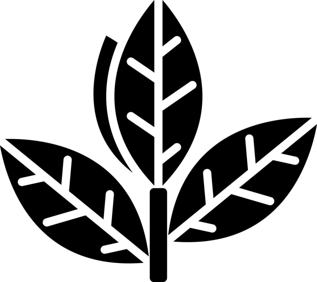 Leaves glyph icon or symbol. vector