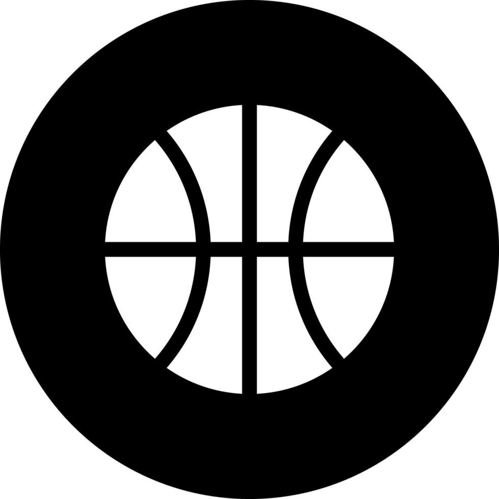 Illustration of basket glyph icon. vector
