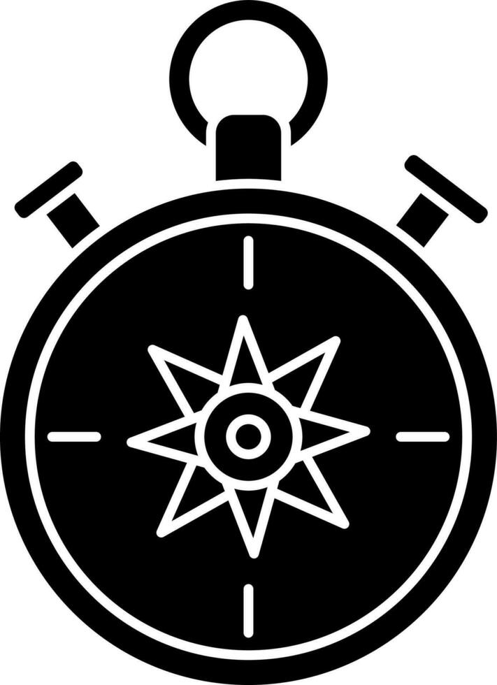 Isolated compass icon in flat style. vector