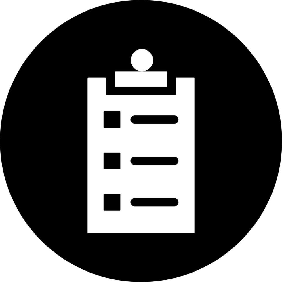 Clipboard icon in Black and White color. vector