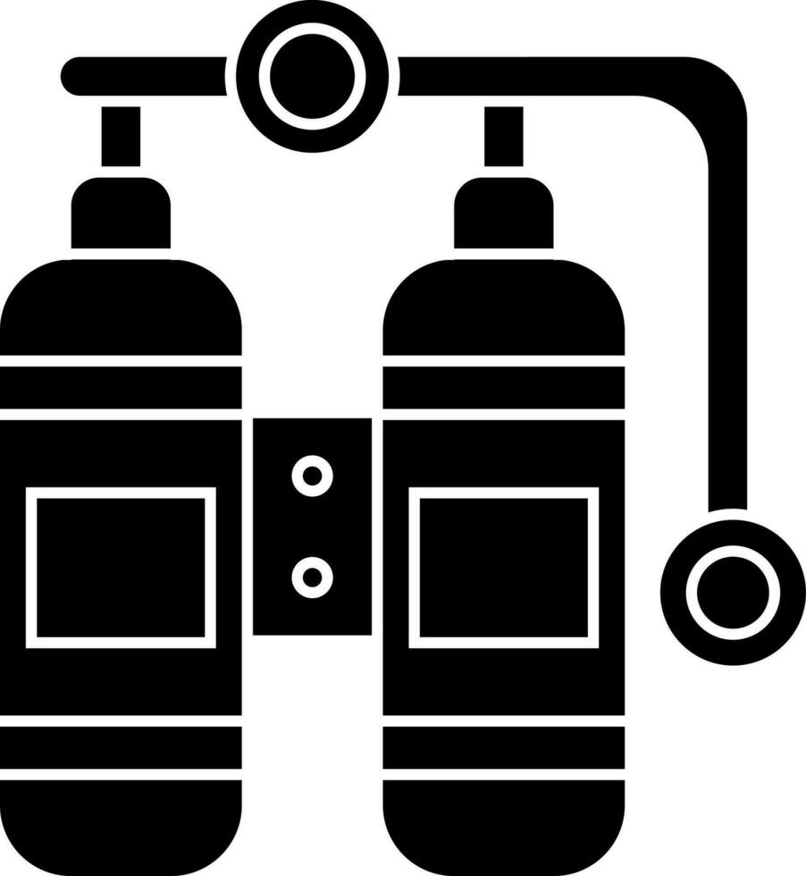 Diving or oxygen cylinder icon. vector