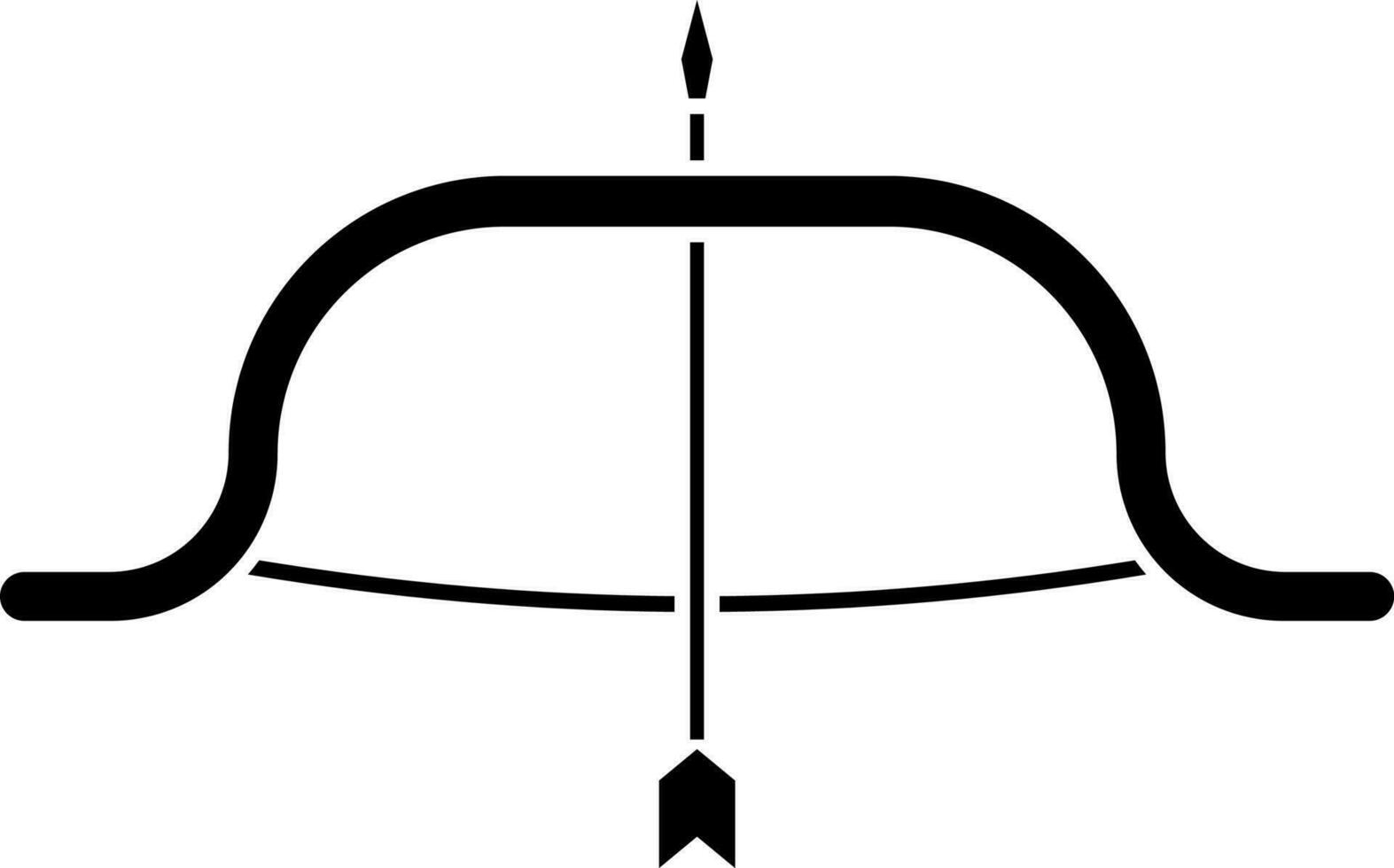 Vector illustration of bow with arrow.