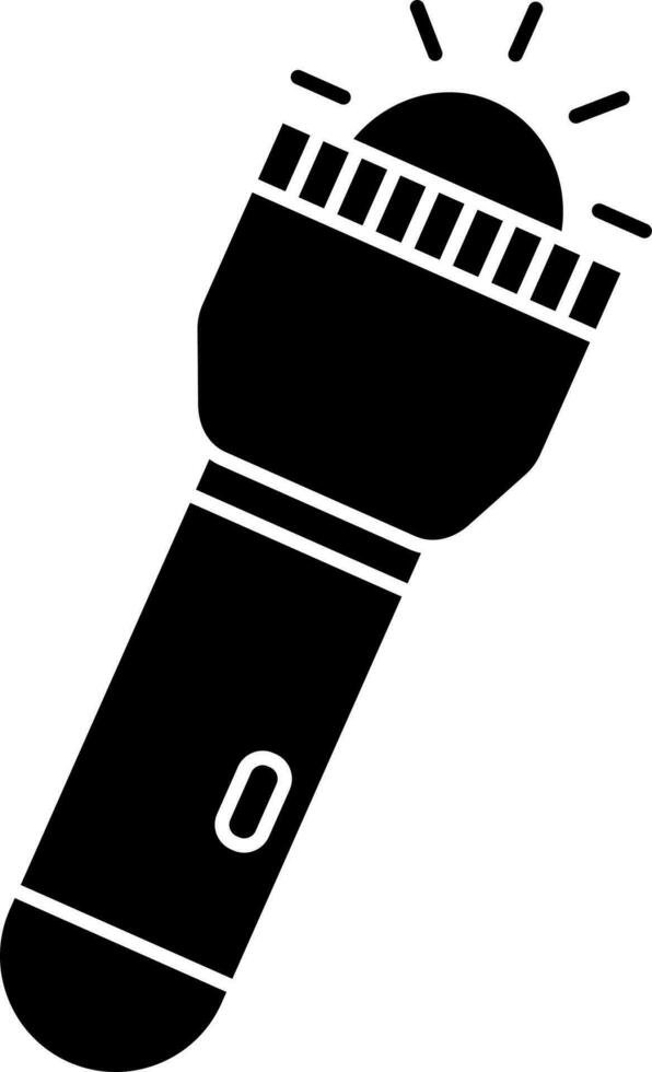 Flashlight glyph icon or symbol. vector