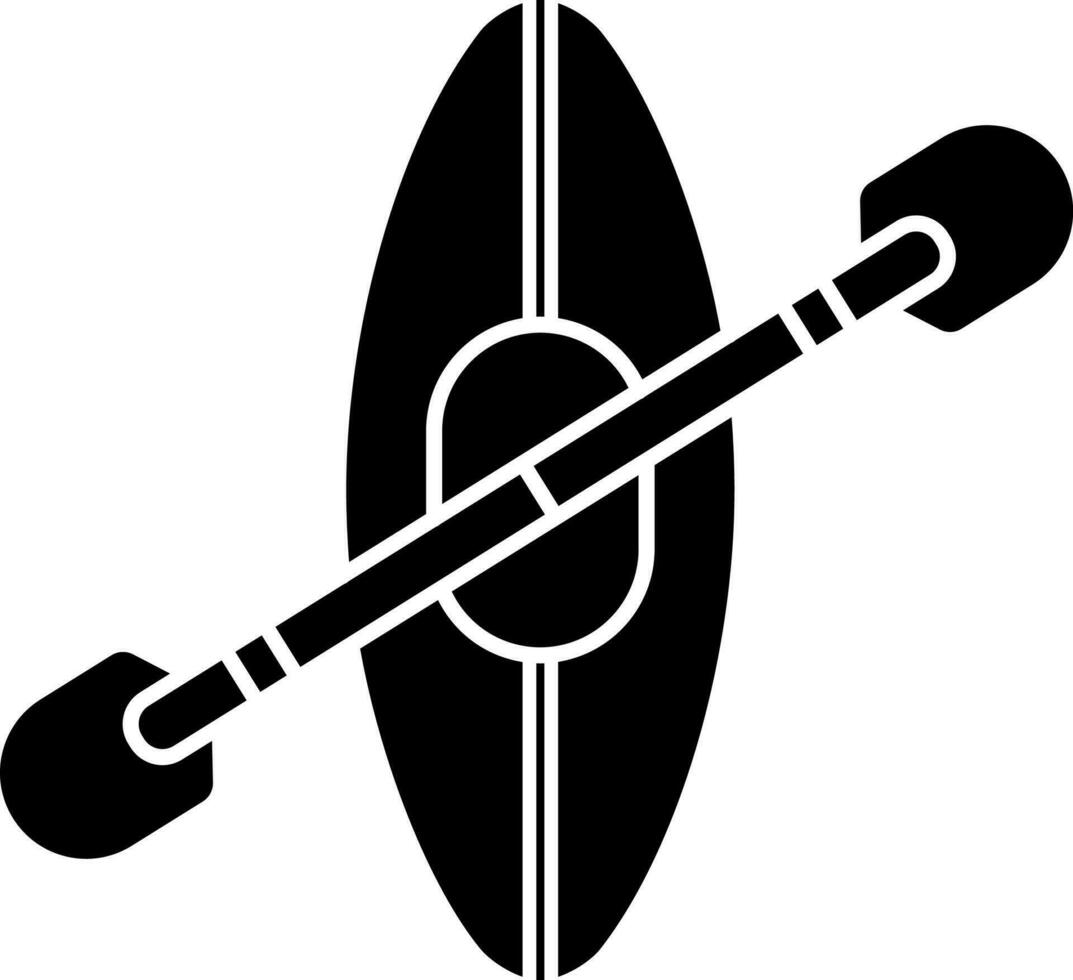 Flat style boat icon in Black and White color. vector
