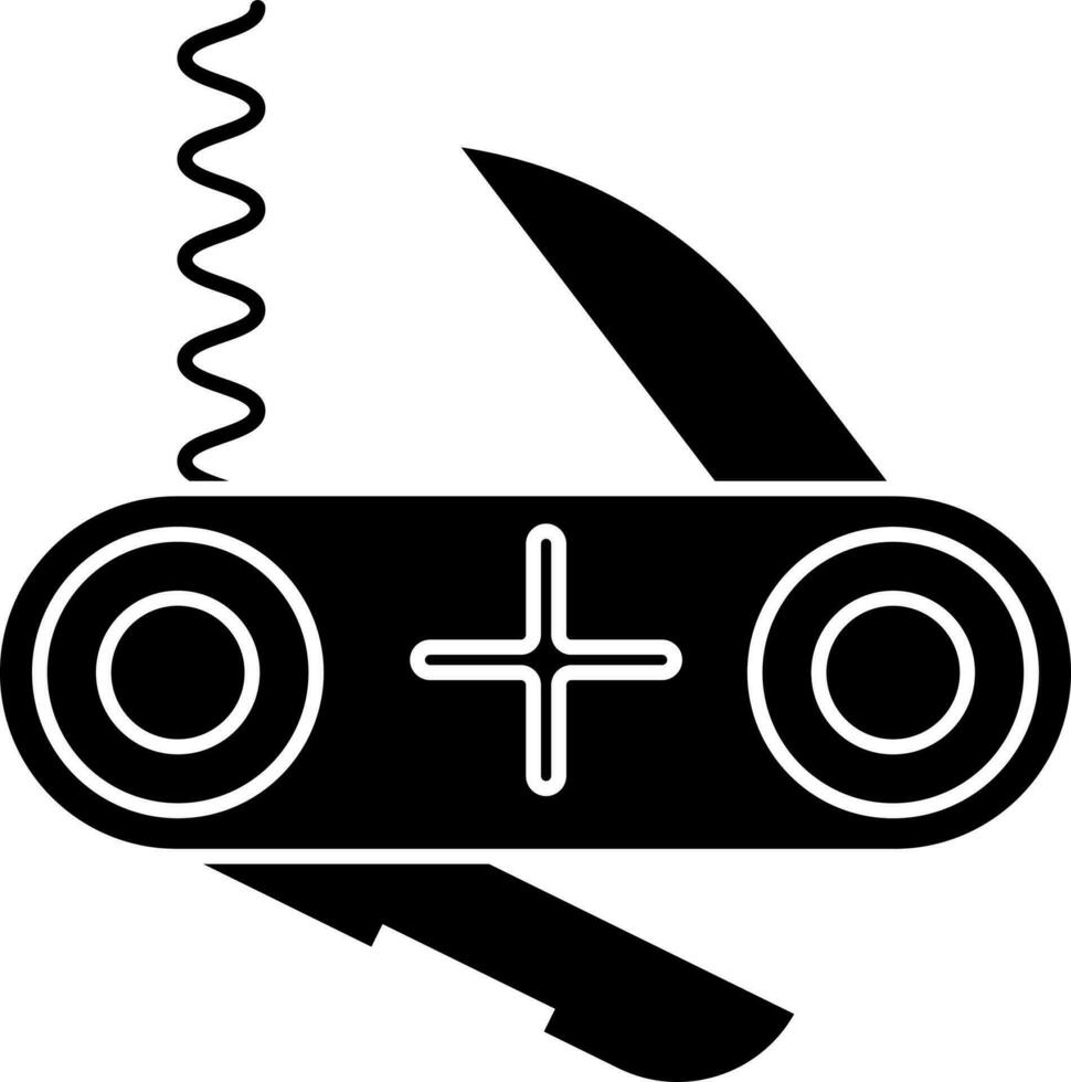 Vector illustration of swiss knife icon.