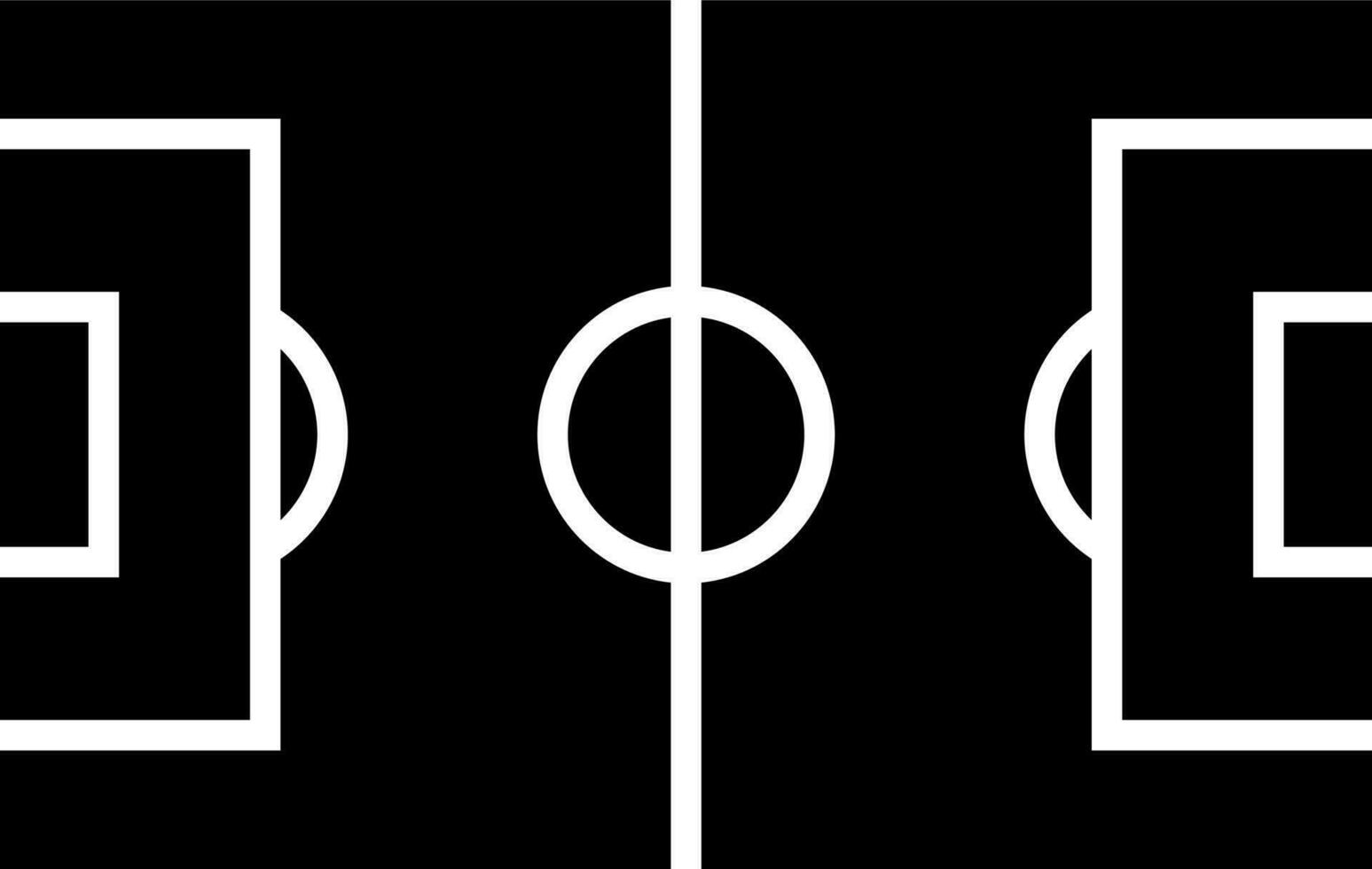 glifo fútbol americano campo icono o símbolo. vector