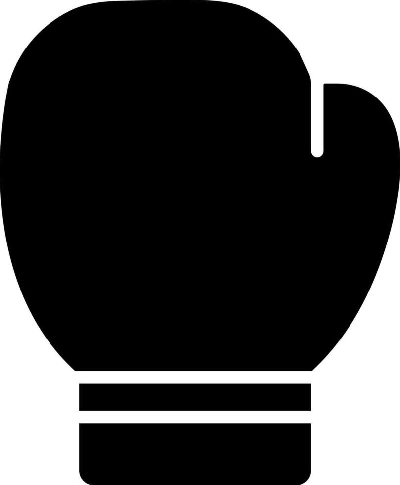 boxeo guante icono en negro color. vector