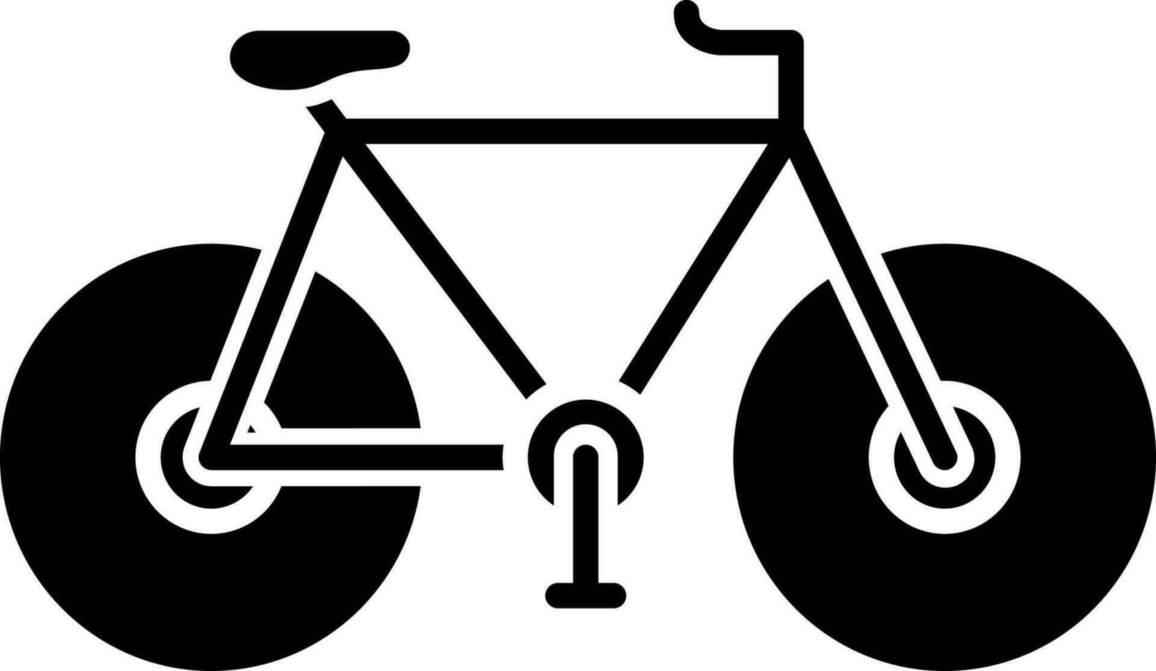 Illustration of bicycle glyph icon. vector