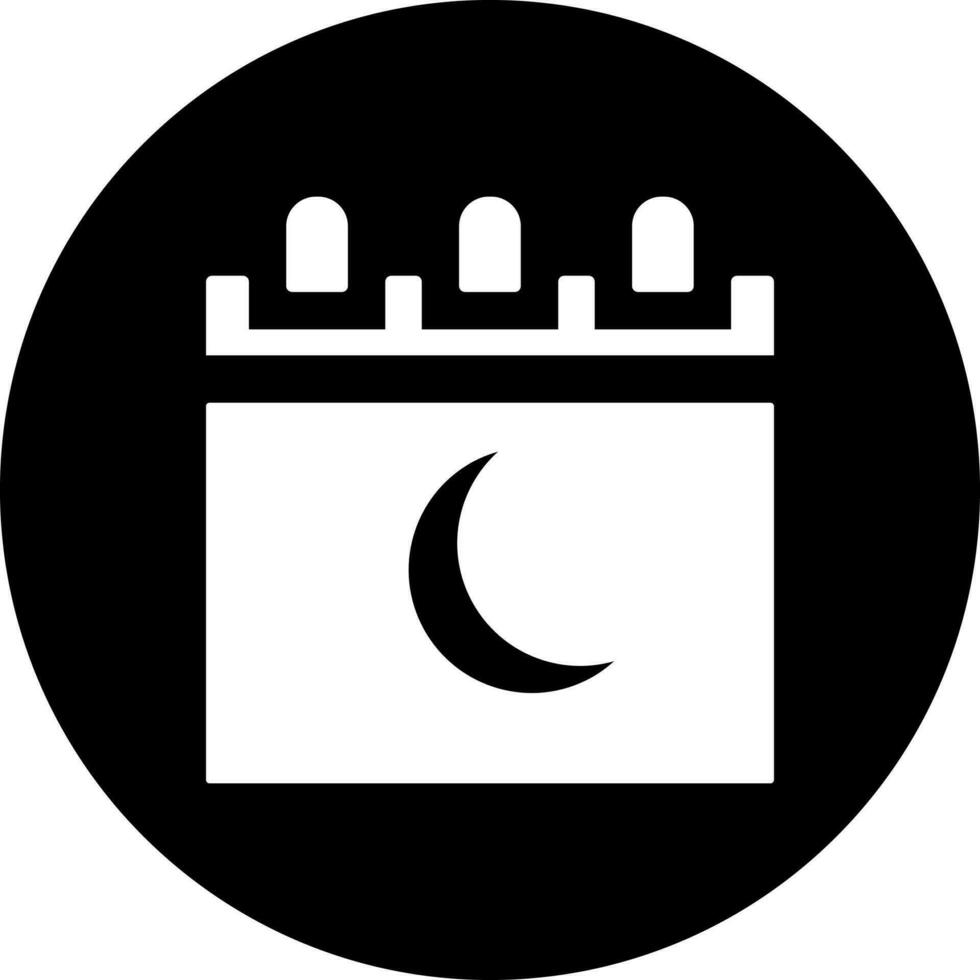 Black and White illustration of calendar icon. vector