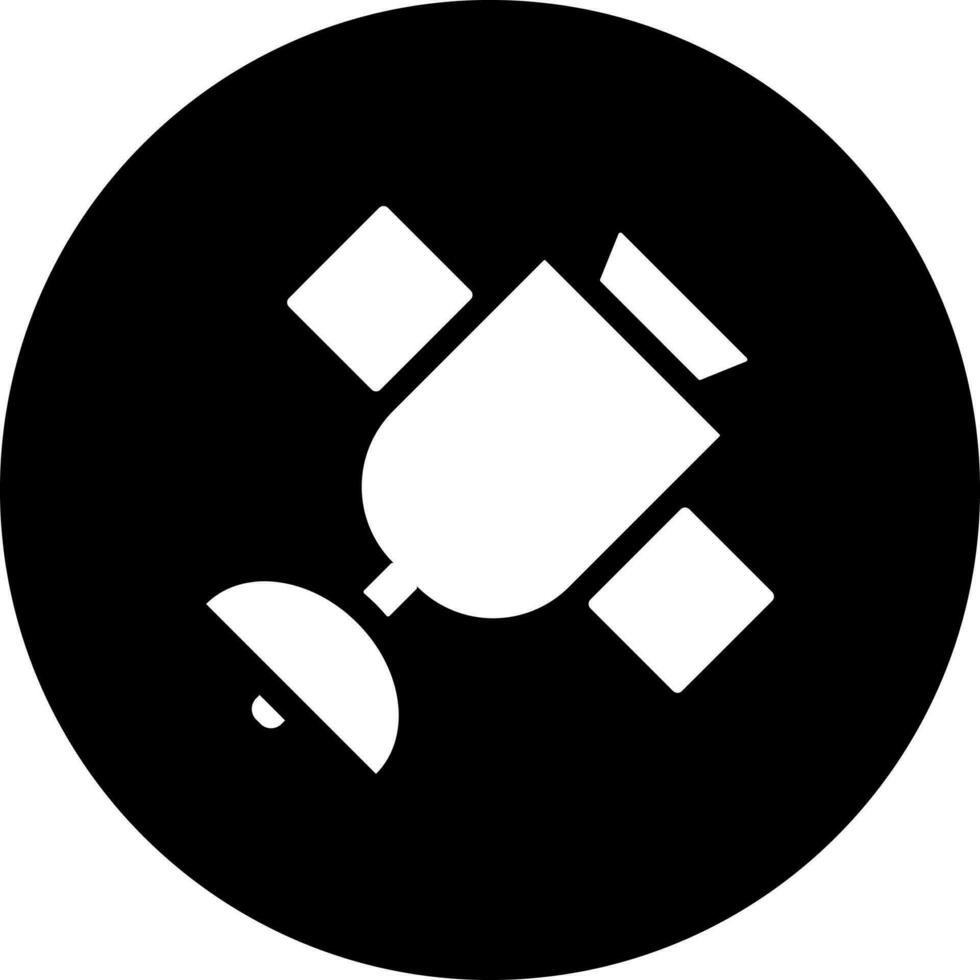 Satellite glyph icon in flat style. vector