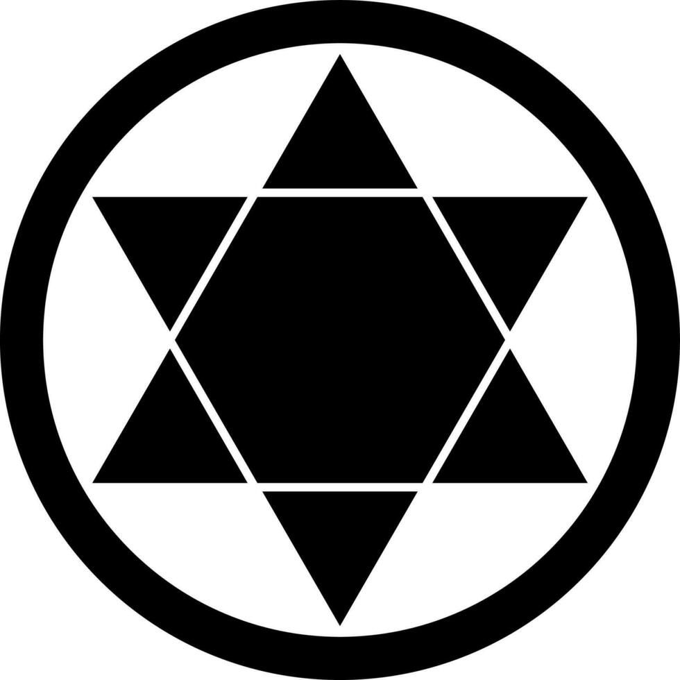 Black and white occultism icon in flat style. vector