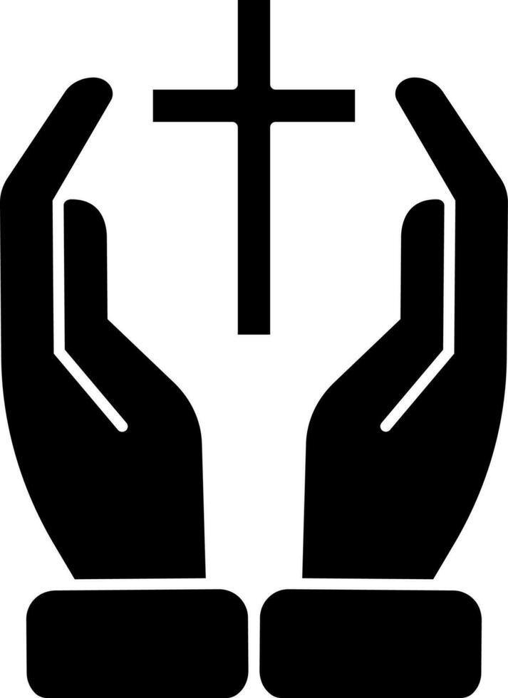 Illustration of blessing icon in flat style. vector