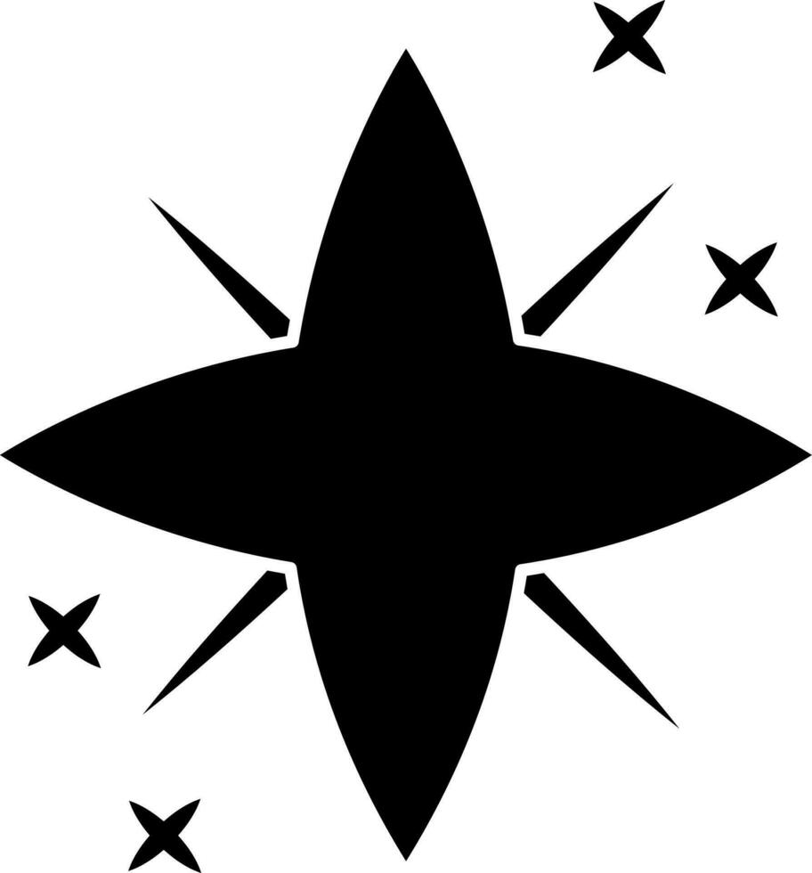 Icon of holy star in black color. vector