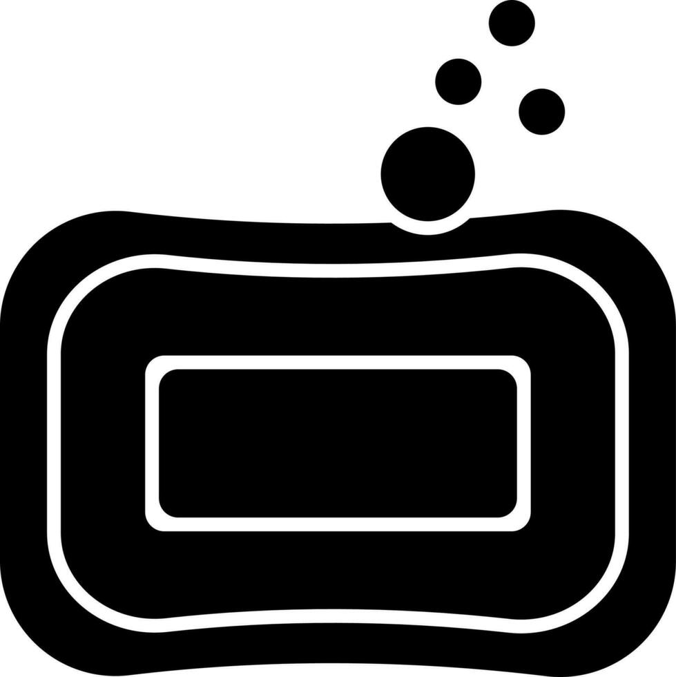 Black and White illustration of soap icon. vector