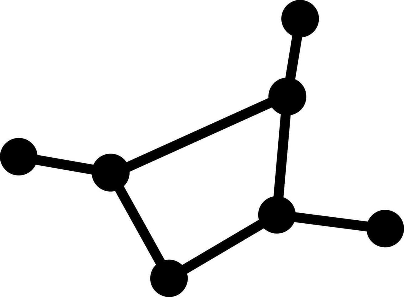 Big dipper glyph icon or symbol. vector