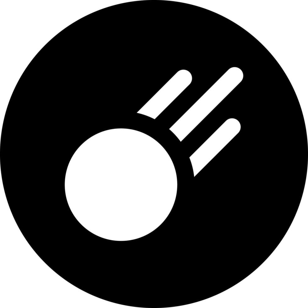 Black and White illustration of comets icon. vector