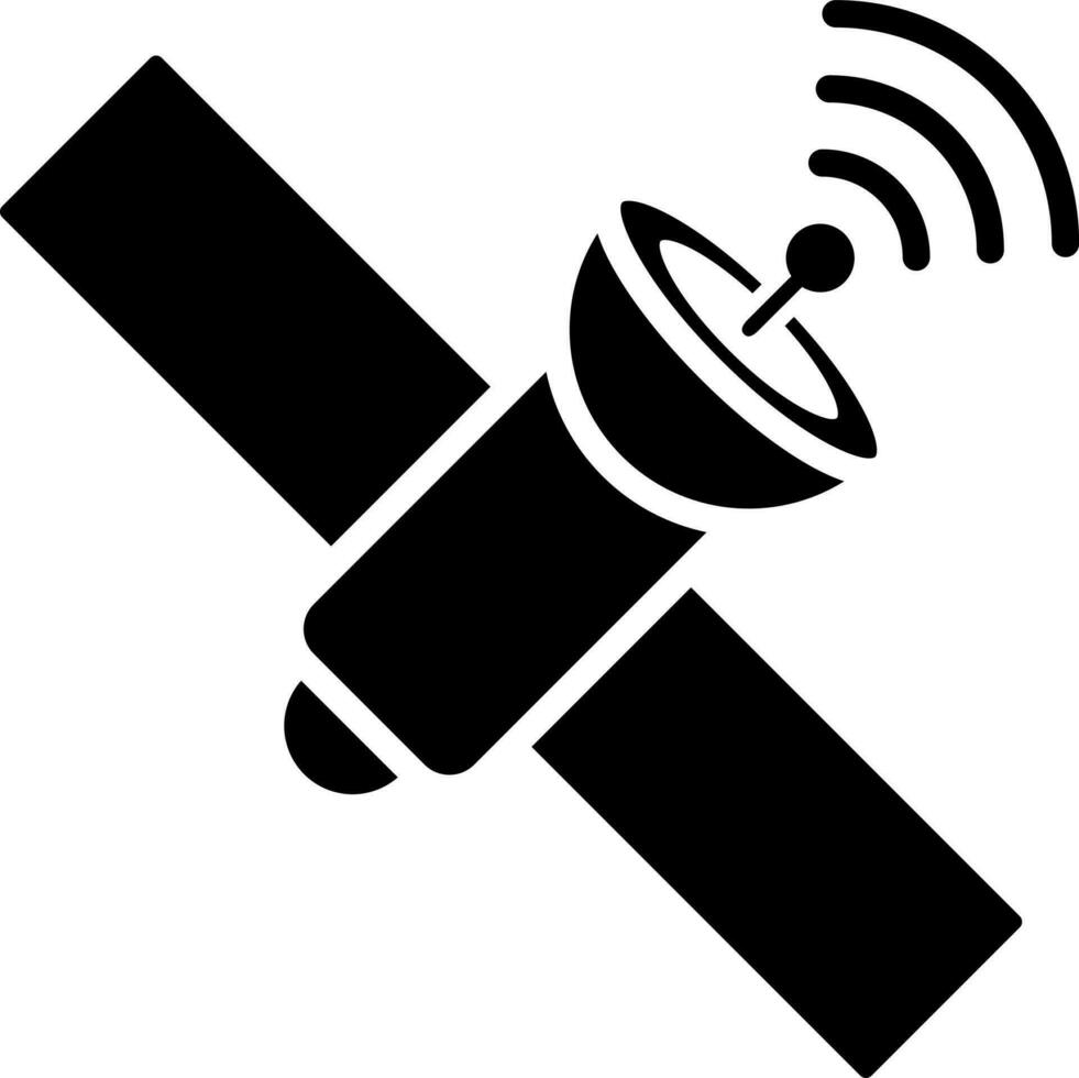 Black and White illustration of satellite icon. 24277893 Vector Art at