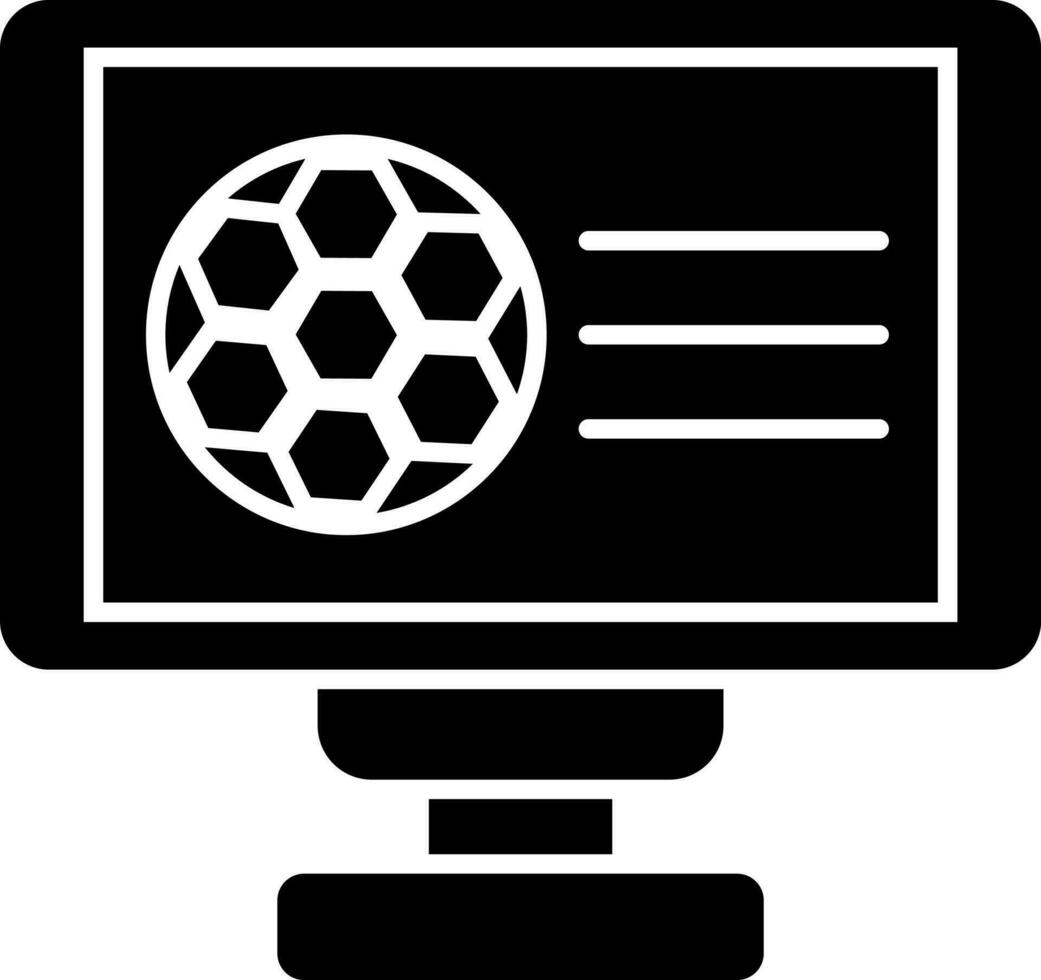 En Vivo fútbol partido Puntuación icono en plano estilo. vector