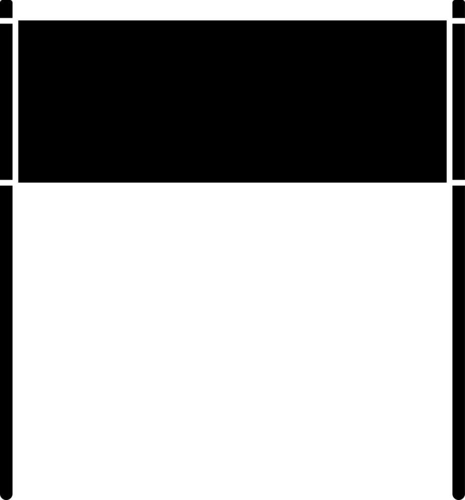 Blank banner icon in black and white color. vector