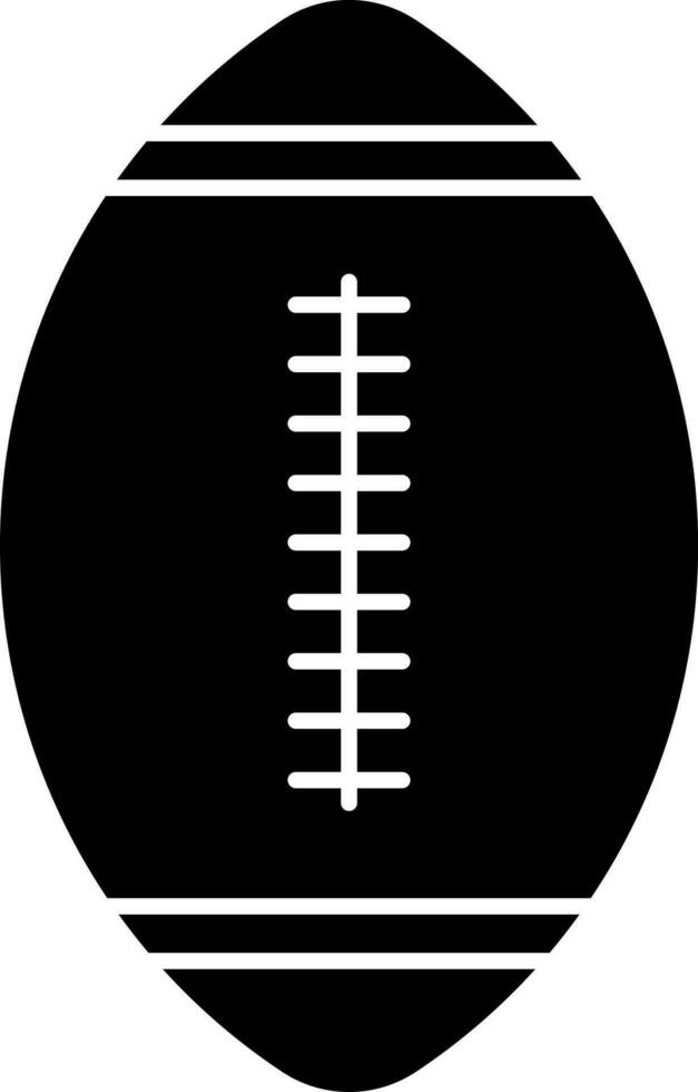 Black and white American football rugbyball icon. vector