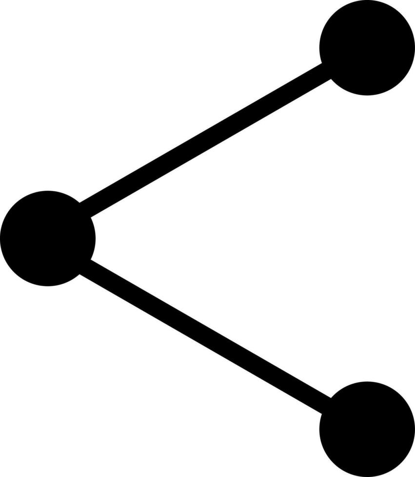 Share icon in black color. vector