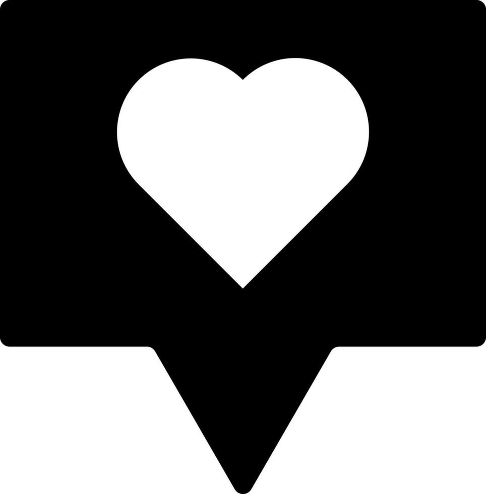 Comments or favorite message glyph icon. vector