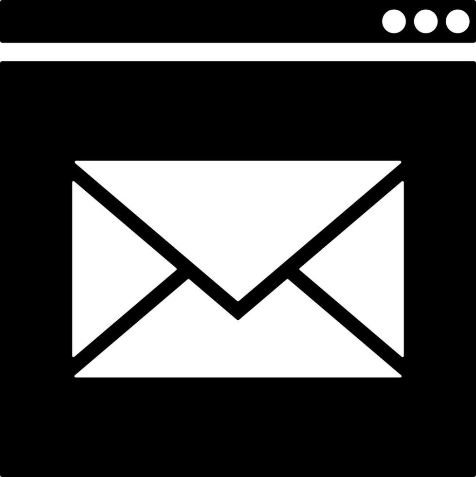 en línea chateando o correo electrónico icono en plano estilo. vector