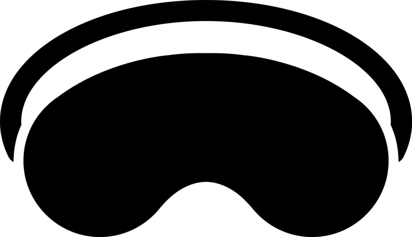 Sleeping eye mask icon in Black and White color. vector