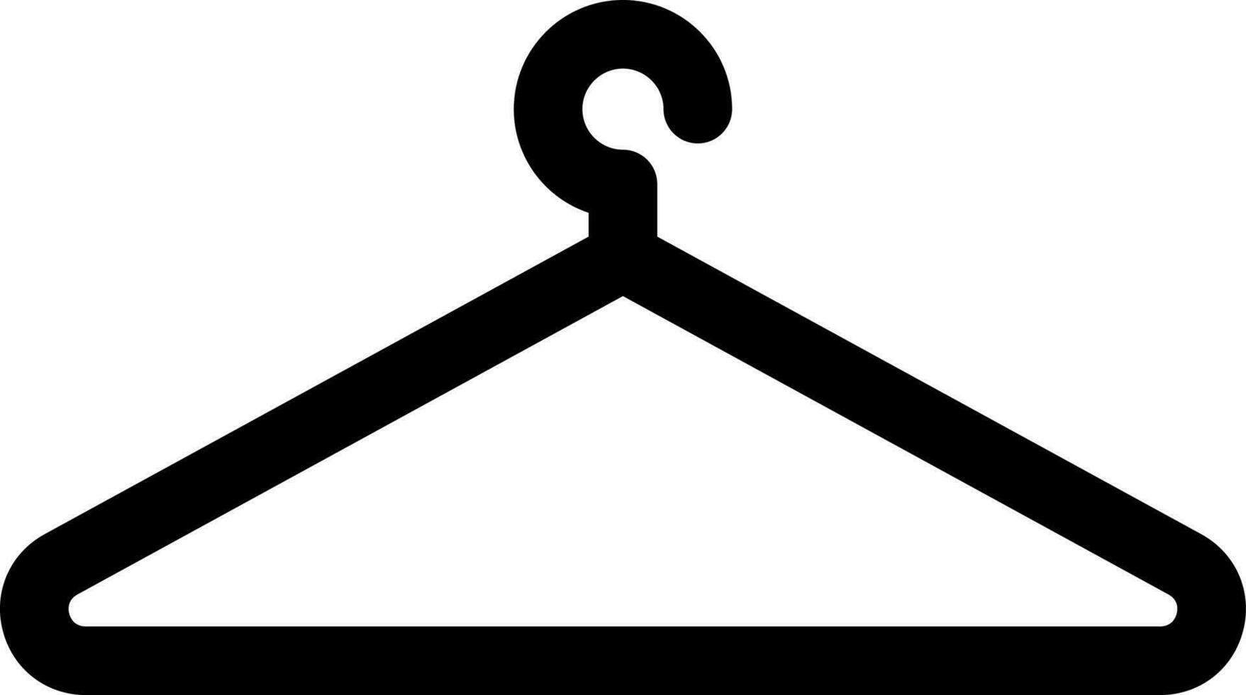 Isolated hanger icon in black color. vector