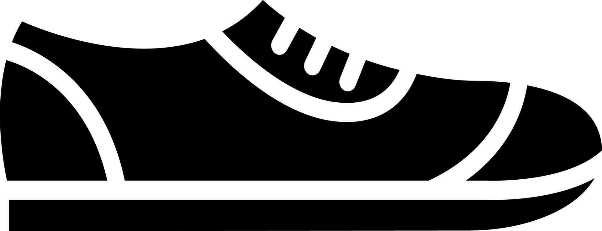 Illustration of shoe glyph icon. vector