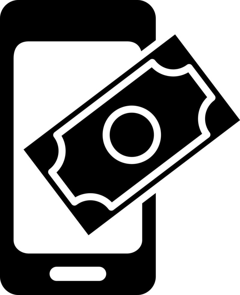 Online payment app in smartphone icon. vector