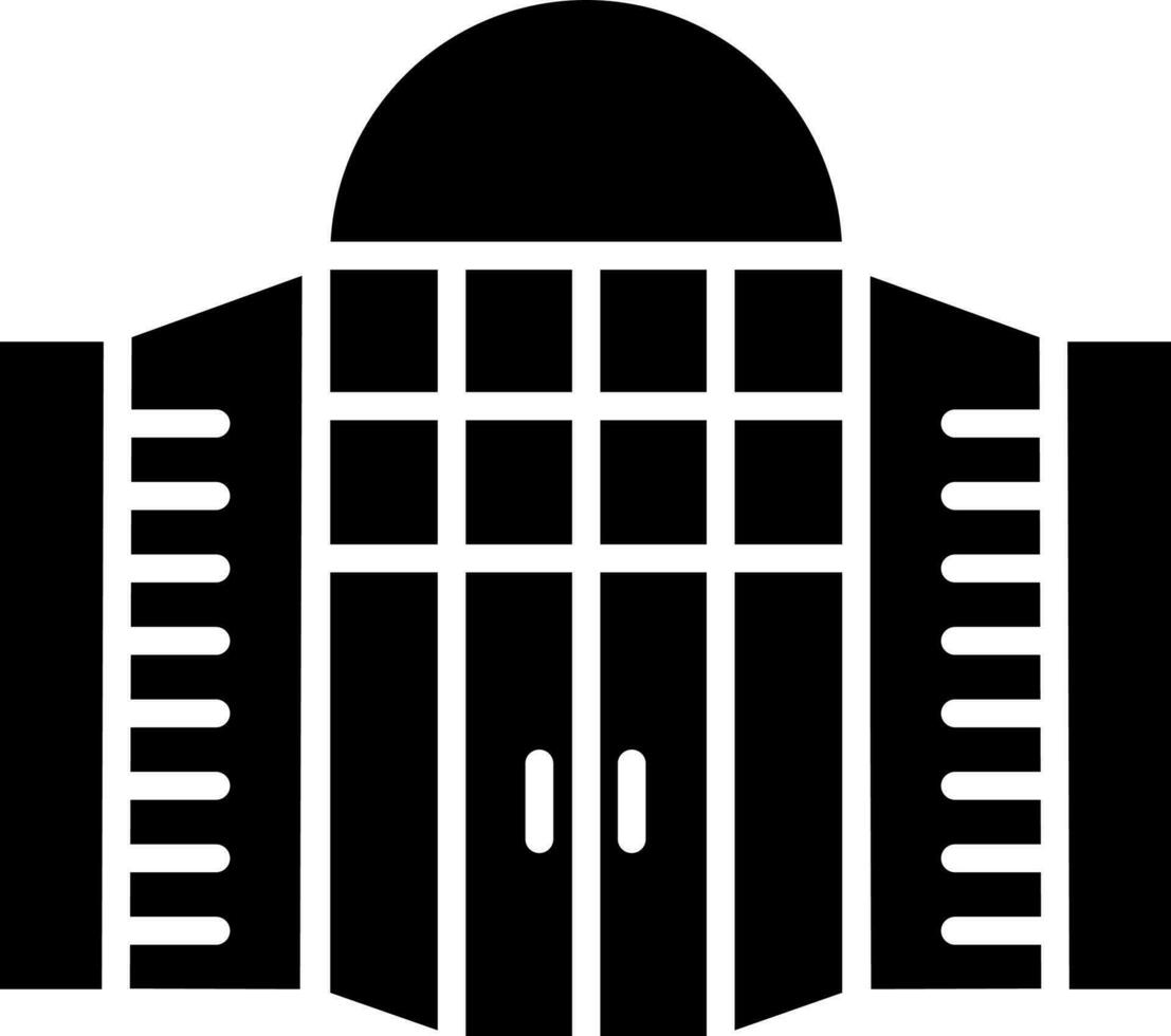 Shopping mall icon in flat style. vector