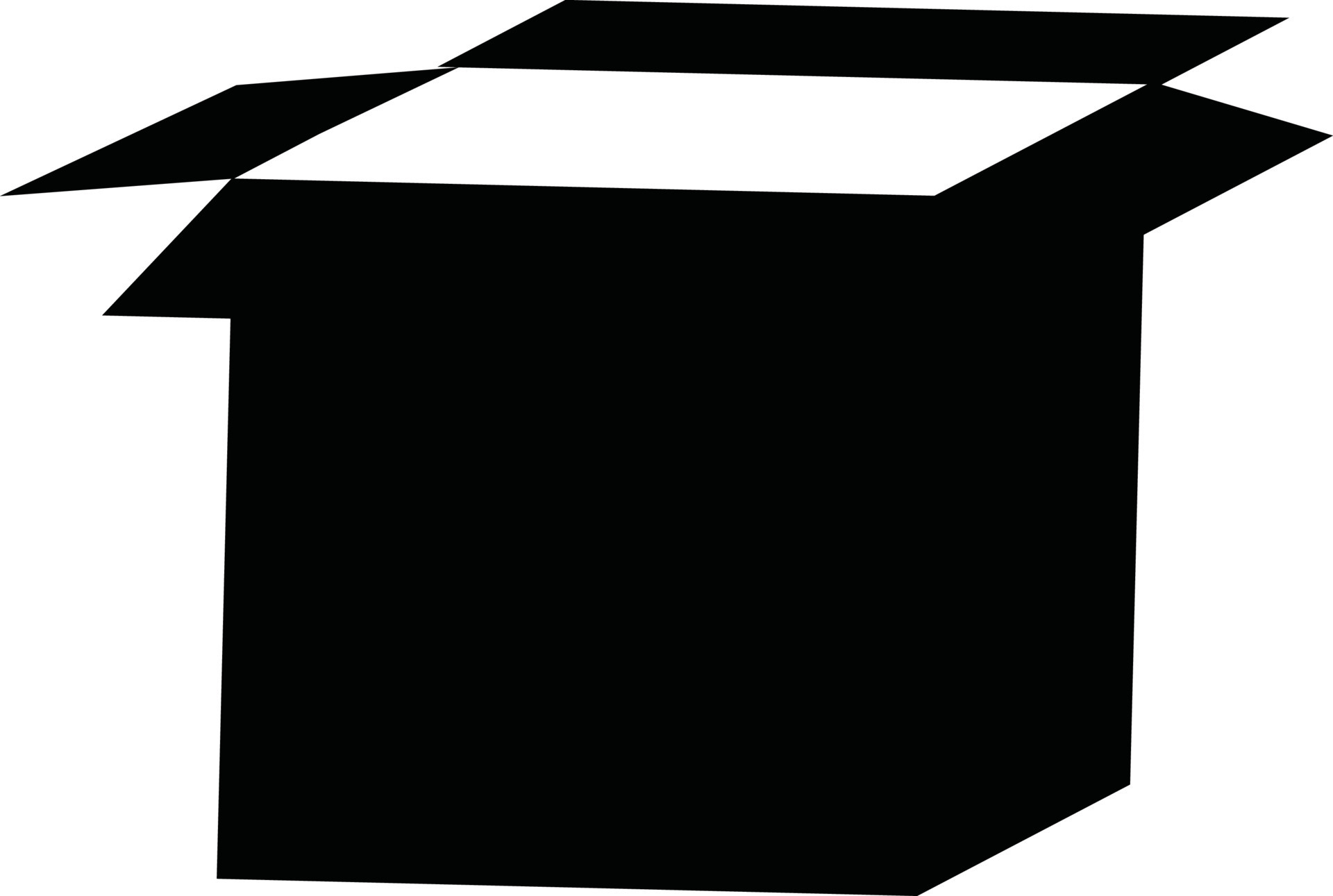 Black and White illustration of Open Delivery Box icon. 24278081 Vector ...