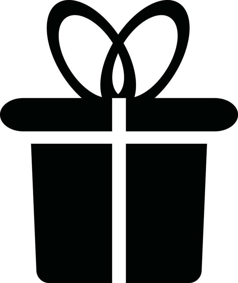 Isolated Gift Bag icon in Black and White color. vector