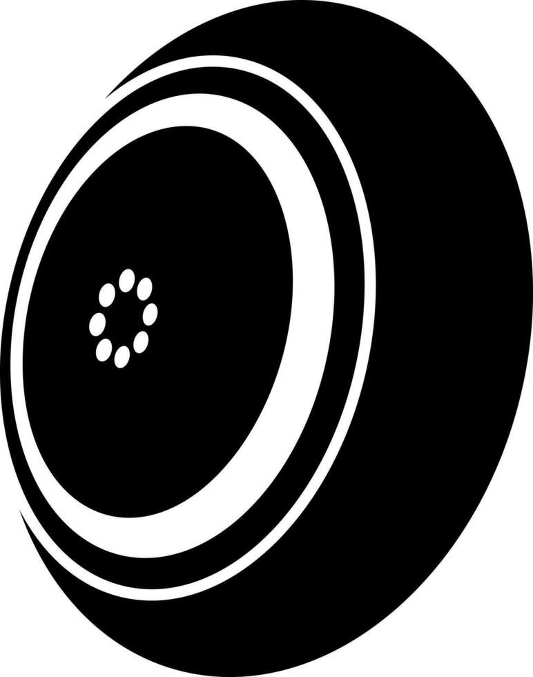 Smoke detector device icon in Black and White color. vector