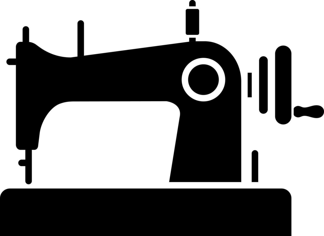 Vector illustration of sewing machine icon.