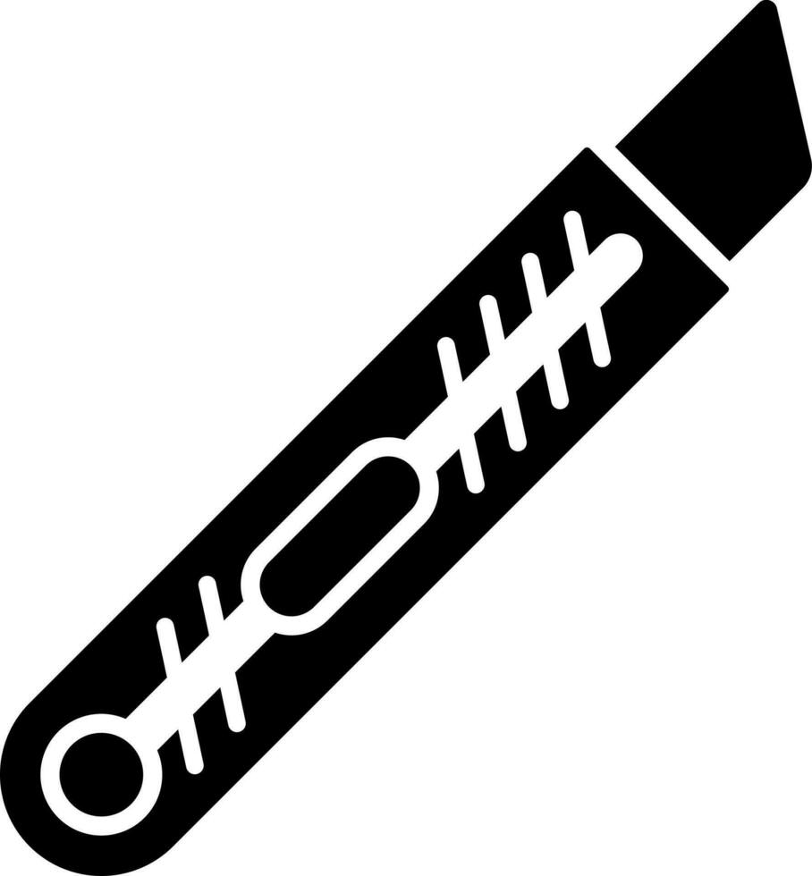 ilustración de cortador cuchillo glifo icono. vector