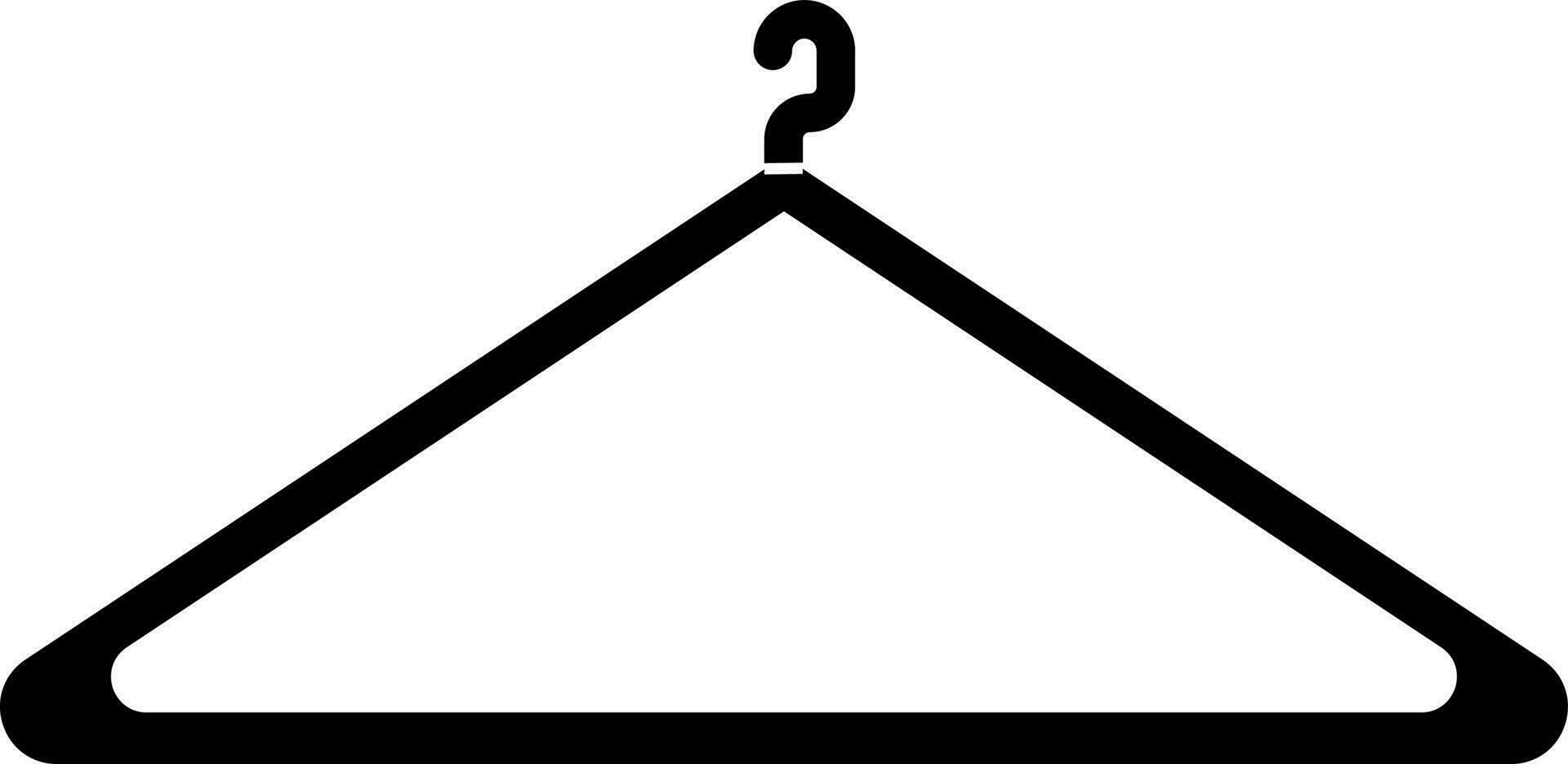 Hanger icon or symbol in black color. vector