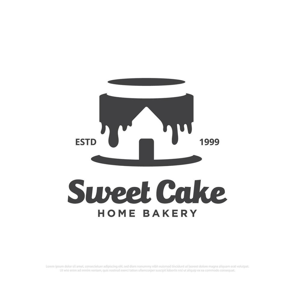 dulce pastel hogar panadería logo diseño vector, panadería hogar hecho vector ilustraciones, lata ser usado como símbolos, marca identidad o otros.