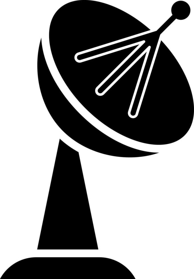 Illustration of satellite dish icon. vector