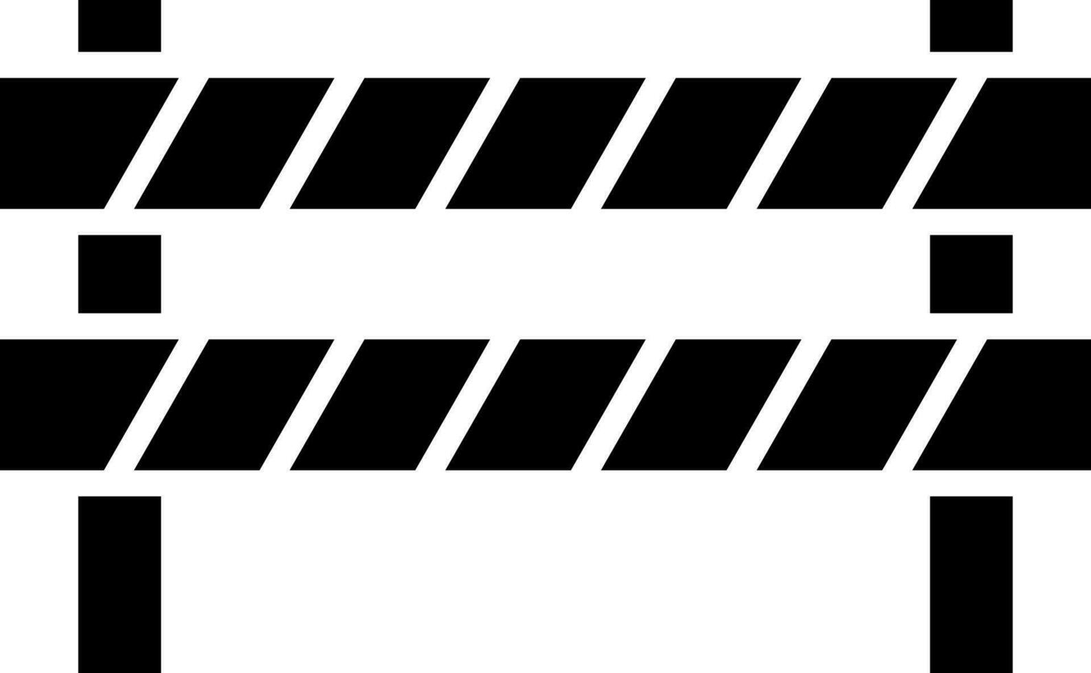 negro y blanco ilustración de barrera icono. vector