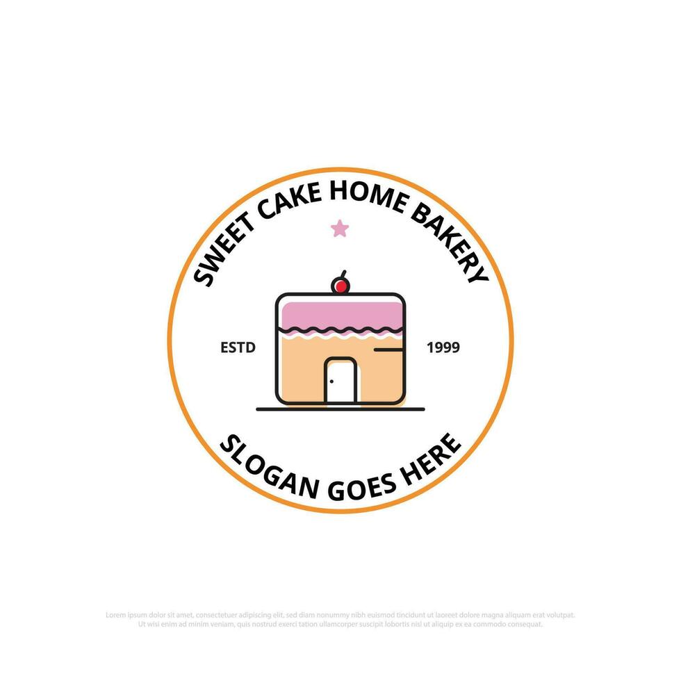 Bakery Homemade logo design vector,sweet cake vector illustration best for your identity brand's symbol,sign, or the others